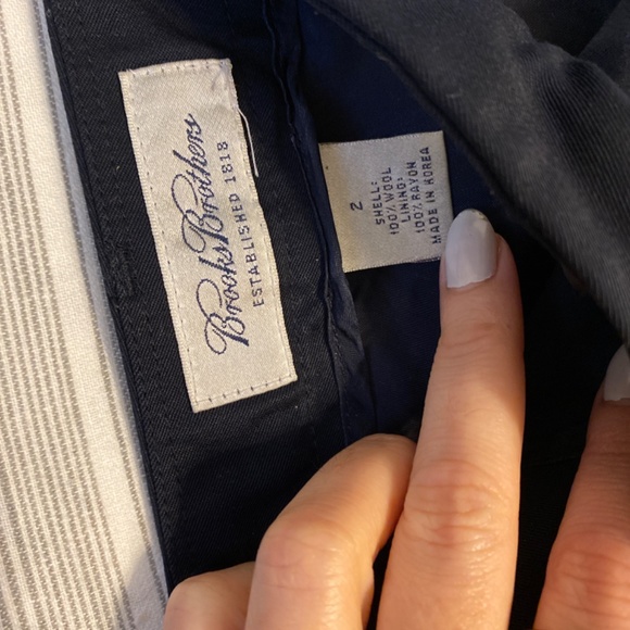 Brooks Brothers Boot Cut Pants Navy - Picture 2 of 6